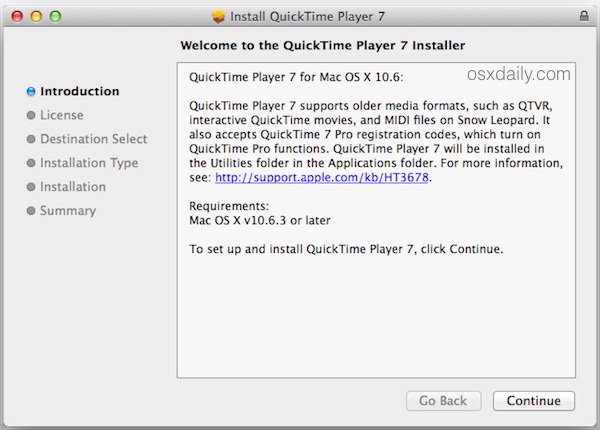 quicktime player 7 for mac